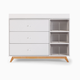 dadada Central Park 3-Drawer Dresser - White/Natural