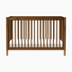 babyletto Gelato 4-in-1 Convertible Crib with Toddler Bed Conversion Kit - Natural Walnut & Gold Feet