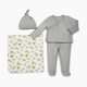Tiny Kind New Arrivals Organic 4 Piece Gift Set - Safari Family, Newborn