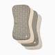 Tiny Kind 4 Pack Organic Burp Cloth - Grey Leaf