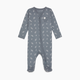 Tiny Kind The Printed Zip Up Footie - Grey Leaf, Newborn