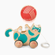 Hape Pull Along Toy - Roll & Rattle Kitten