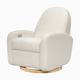 babyletto Nami Electronic Recliner and Swivel Glider - Ivory Boucle With Light Wood Base