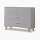 Sorelle Soho 4 Drawer Dresser - Weathered Gray And Natural Wood