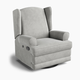 Storkcraft Serenity Wingback Upholstered Recline Glider - Steel