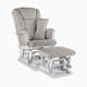 Storkcraft Tuscany Glider and Ottoman - White/Taupe Swirl