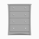 Storkcraft Crescent 4 Drawer Chest - Pebble Gray