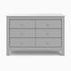 Graco Noah 6 Drawer Double Dresser - Pebble Gray