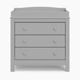 Graco Noah 3 Drawer Chest with Changing Topper - Pebble Gray