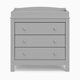 Graco Noah 3 Drawer Chest with Changing Topper - Pebble Gray