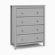 Storkcraft Alpine 4 Drawer Dresser - Pebble Gray