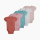 Small Story 5 Pack Short Sleeve Solid Bodysuits - Pink Hues, Newborn