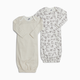 Small Story Organic Cotton Gown (2 Pack) - Crazy Dogs, 0-6 M