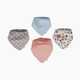Small Story 4-Pack Bandana Bib - Dusty Floral