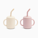 AEIOU Sippy Cup with Straw - Petal + Oat Milk