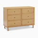 Namesake Marin 6 Drawer Dresser - Honey/Honey Cane