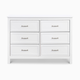 daVinci Charlie 6-Drawer Double Dresser - White