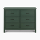 daVinci Charlie 6-Drawer Double Dresser - Forest Green