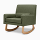 Nursery Works Sleepytime Rocker - Olive Boucle With Light Legs