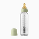 BIBS Baby Glass Bottle Complete Set with Natural Rubber Nipple - Sage, 8 Oz