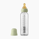 BIBS Baby Glass Bottle Complete Set with Natural Rubber Nipple - Sage, 8 Oz