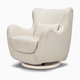 Nursery Works Solstice Swivel Glider - Ivory Boucle W/ Ivory Wood Base