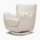 Nursery Works Solstice Swivel Glider - Ivory Boucle W/ Ivory Wood Base