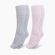 Kindred Bravely Premium Maternity Compression Socks (2-Pack) - Grey Heather/Soft Pink, Regular