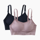 Ingrid and Isabel Drop Cup Nursing Bra Bundle - Black/Mauve, S