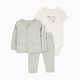 Carter's 3-Piece Hoodie Layering Set - Green, Nb