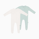 Kyte Baby Zipper Footie Bundle (2 Pack) - Green, 3-6 M
