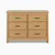 daVinci Charlie 6-Drawer Double Dresser - Honey