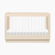 babyletto Harlow Acrylic 3-in-1 Convertible Crib with Toddler Bed Conversion Kit - Washed Natural/Acrylic
