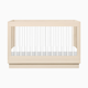 babyletto Harlow Acrylic 3-in-1 Convertible Crib with Toddler Bed Conversion Kit - Washed Natural/Acrylic