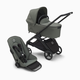 Bugaboo Dragonfly Seat and Bassinet Complete - Black/Forest Green-Forest Green