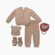 Loomsake 5-Piece Sweater Gift Set - Linen, 3-6 M