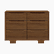 babyletto Yuzu 6-Drawer Dresser - Natural Walnut