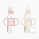 Dr. Brown's Narrow Sippy Spout Bottle with Silicone Handles - Light Pink & White
