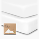KeaBabies Soothe Fitted Crib Sheets - Soft White, 2