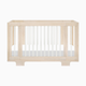 babyletto Yuzu 8-in-1 Convertible Crib with All-Stages Conversion Kits - Washed Natural / White
