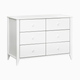 babyletto Sprout 6-Drawer Double Dresser - White