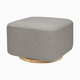 babyletto Kiwi Gliding Ottoman - Performance Grey Eco-Weave With Light Wood Base