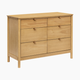 babyletto Bondi 6-Drawer Assembled Dresser - Honey