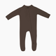 Kyte Baby Zipper Footie - Espresso, Newborn