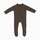 Kyte Baby Zipper Footie - Espresso, 3-6 M