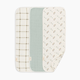 Crane Baby Avery Organic Cotton 3-pc. Burp Cloth Set - Poppy