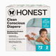 The Honest Company Clean Conscious Disposable Diapers Newborn-Size 2 - Giraffes + Barnyard Babies, Size 2, 72 Count