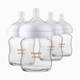 Philips Avent Glass Natural Baby Bottle with Natural Response Nipple - 4 Oz, 4