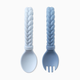 Itzy Ritzy Looped Spoon & Fork Set - Blue