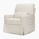 Namesake Crawford Pillowback Comfort Swivel Glider - Tan Gingham